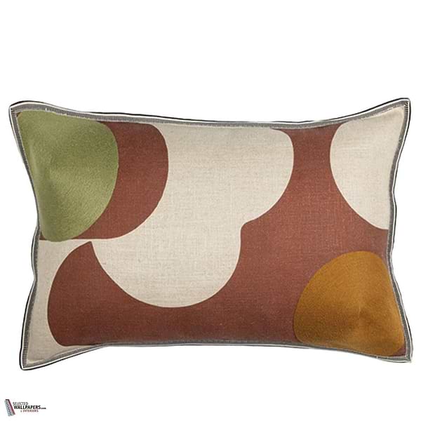 Housse de Coussin Ellipse kussen-Casamance-Cuivre Kaki Ocre-60 x 40 cm-Selected Wallpapers-Interiors