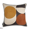 Housse de Coussin Ellipse kussen-Casamance-Noir Ocre Cuivre-45 x 45 cm-Selected Wallpapers-Interiors