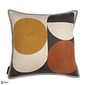 Housse de Coussin Ellipse kussen-Casamance-Noir Ocre Cuivre-45 x 45 cm-Selected Wallpapers-Interiors