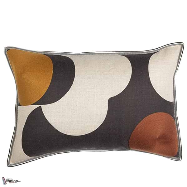 Housse de Coussin Ellipse kussen-Casamance-Noir Ocre Cuivre-60 x 40 cm-Selected Wallpapers-Interiors