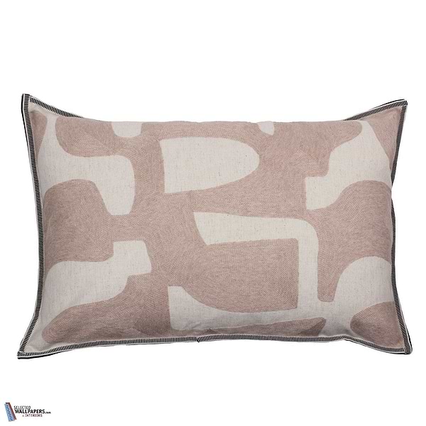 Housse de Coussin Entrelacs-Casamance-kussen-cushion-kissen-Rose Poudre-60 x 40 cm-Selected Interiors