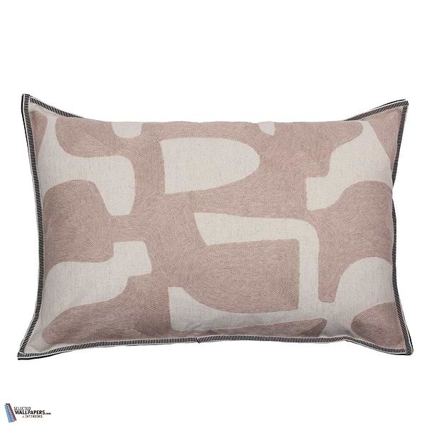 Housse de Coussin Entrelacs-Casamance-kussen-cushion-kissen-Rose Poudre-60 x 40 cm-Selected Interiors