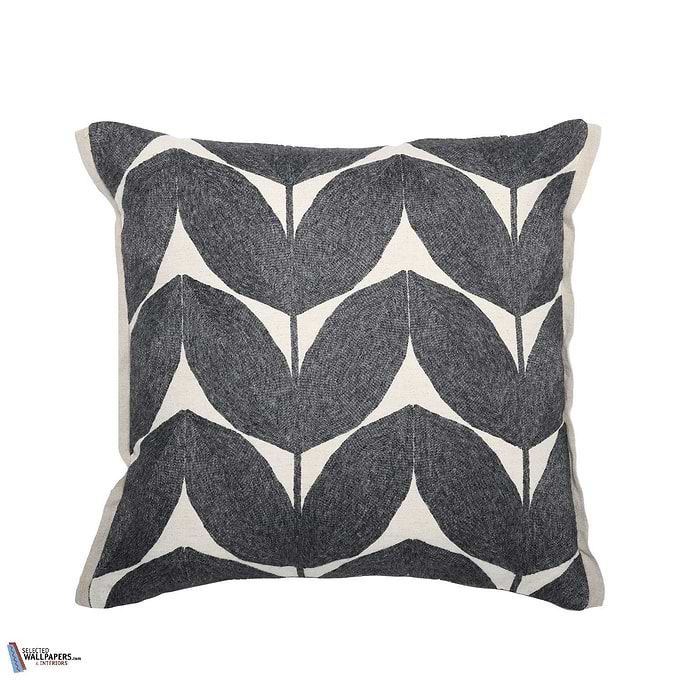 Housse de Coussin Herbes Folles-Kussen-Casamance-Cushion-Anthracite-45 x 45 cm-Selected Interiors