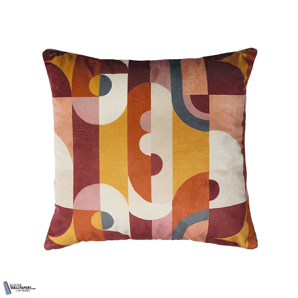 Housse de Coussin Reciproque-Kussen-Casamance-Cushion-Multico Terre de Sienne-45 x 45 cm-Selected Interiors