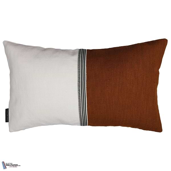 Housse de Coussin Rime-Casamance-kussen-cushion-kissen-Nacre Terre de Sienne-50 x 30 cm-Selected Interiors