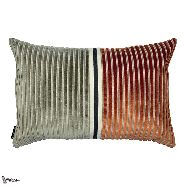 Housse de Coussin Zebu kussen-Casamance-Kaki Orange Brulee-60 x 40 cm-Selected Wallpapers-Interiors