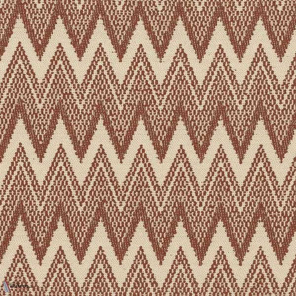 Hozho stof-Casamance-Terracotta-Meter (M1)-Selected Wallpapers-Interiors