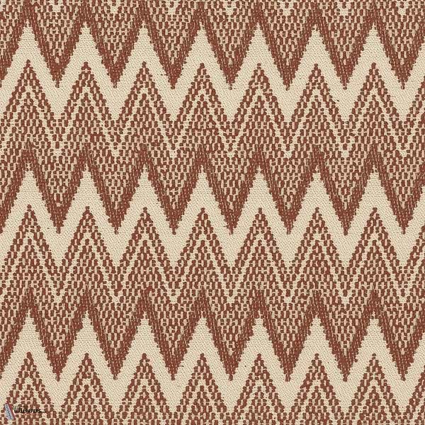 Hozho stof-Casamance-Terracotta-Meter (M1)-Selected Wallpapers-Interiors
