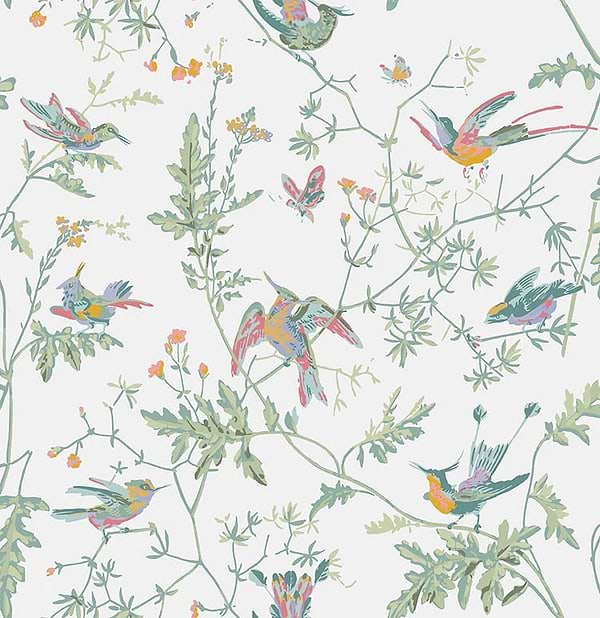 Hummingbirds-Cole & Son-Pastel-Rol-Selected-Wallpapers-Interiors