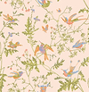Hummingbirds-Cole & Son-Tangerine & Olive on Blush-Rol-Selected-Wallpapers-Interiors