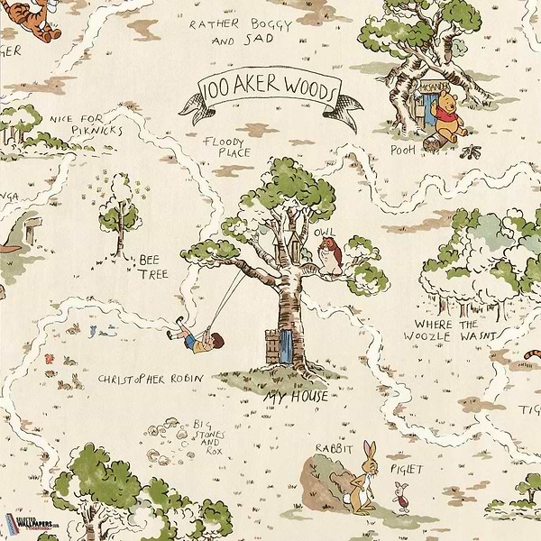 Hundred Acre Wood-behang-Tapete-Sanderson-Cashew-Rol-217291-Selected Wallpapers