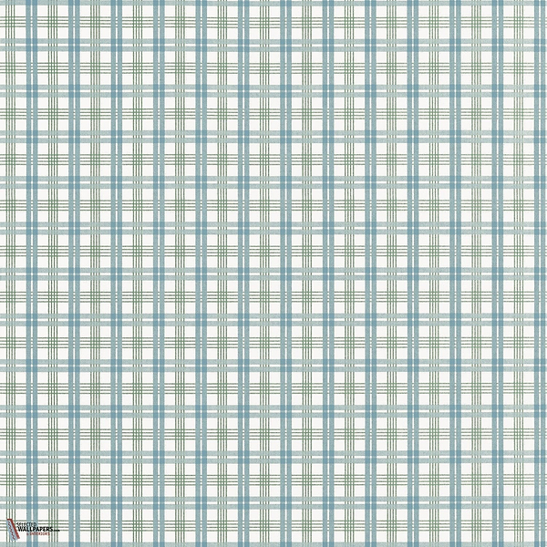 Huntley Plaid behang-Thibaut-wallpaper-tapete-Peacock Blue and Green-Rol-Selected-Wallpapers-Interiors
