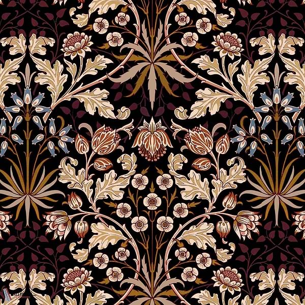 Hyacinth behang-House of Hackney-wallpaper-tapete-Black-200 cm-Selected-Wallpapers-Interiors