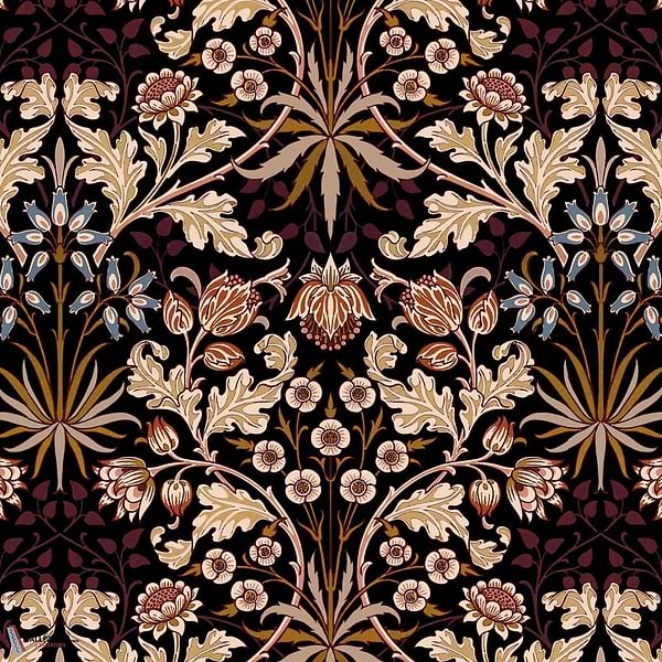Hyacinth behang-House of Hackney-wallpaper-tapete-Black-200 cm-Selected-Wallpapers-Interiors