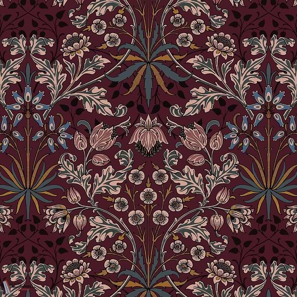 Hyacinth behang-House of Hackney-wallpaper-tapete-Mulberry-200 cm-Selected-Wallpapers-Interiors