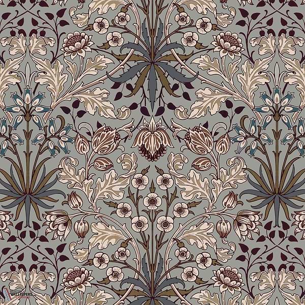Hyacinth behang-House of Hackney-wallpaper-tapete-Dove Grey-200 cm-Selected-Wallpapers-Interiors