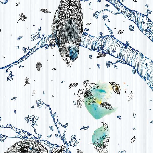 Branches behang-behang-Inkiostro Bianco-Selected Wallpapers &amp; Interiors