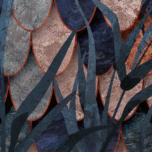 Bluescale behang-behang-Inkiostro Bianco-Selected Wallpapers &amp; Interiors