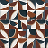 Impatient stof-Casamance-fabric-Bleu Nordique Acajou-Meter (M1)-Selected-Wallpapers-Interiors
