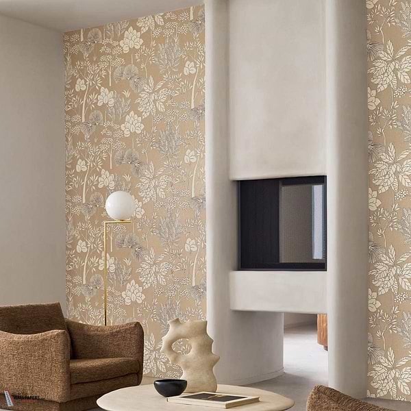 Inara behang-Casamance-Selected Wallpapers-Interiors
