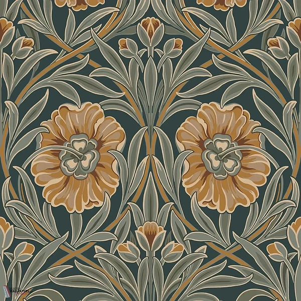 Isadora behang-Casamance-Vert Anglais/Celadon-Rol-Selected Wallpapers-Interiors