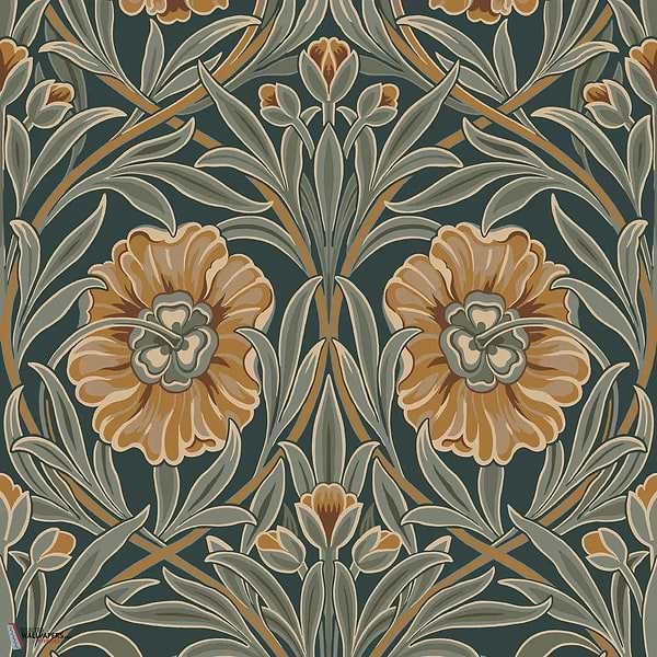 Isadora behang-Casamance-Vert Anglais/Celadon-Rol-Selected Wallpapers-Interiors