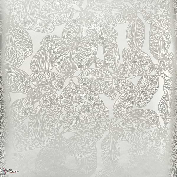 Island orchid behang-Thibaut-Metallic silver-Rol-Selected Wallpapers-Interiors