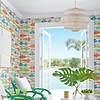 Batik fish behang-Thibaut-Selected Wallpapers-Interiors
