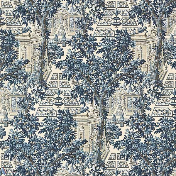 Italian Garden-behang-Tapete-Zoffany-Indigo-Meter (M1)-313052-Selected Wallpapers