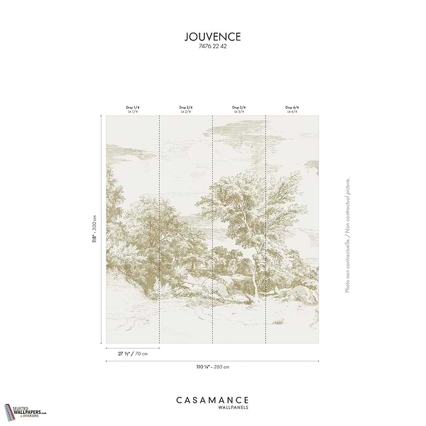 Jouvence behang-Casamance-Selected Wallpapers-Interiors