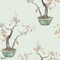 Kaki Persimmon behang-Cole & Son-wallpaper-tapete-Selected-Wallpapers-Interiors