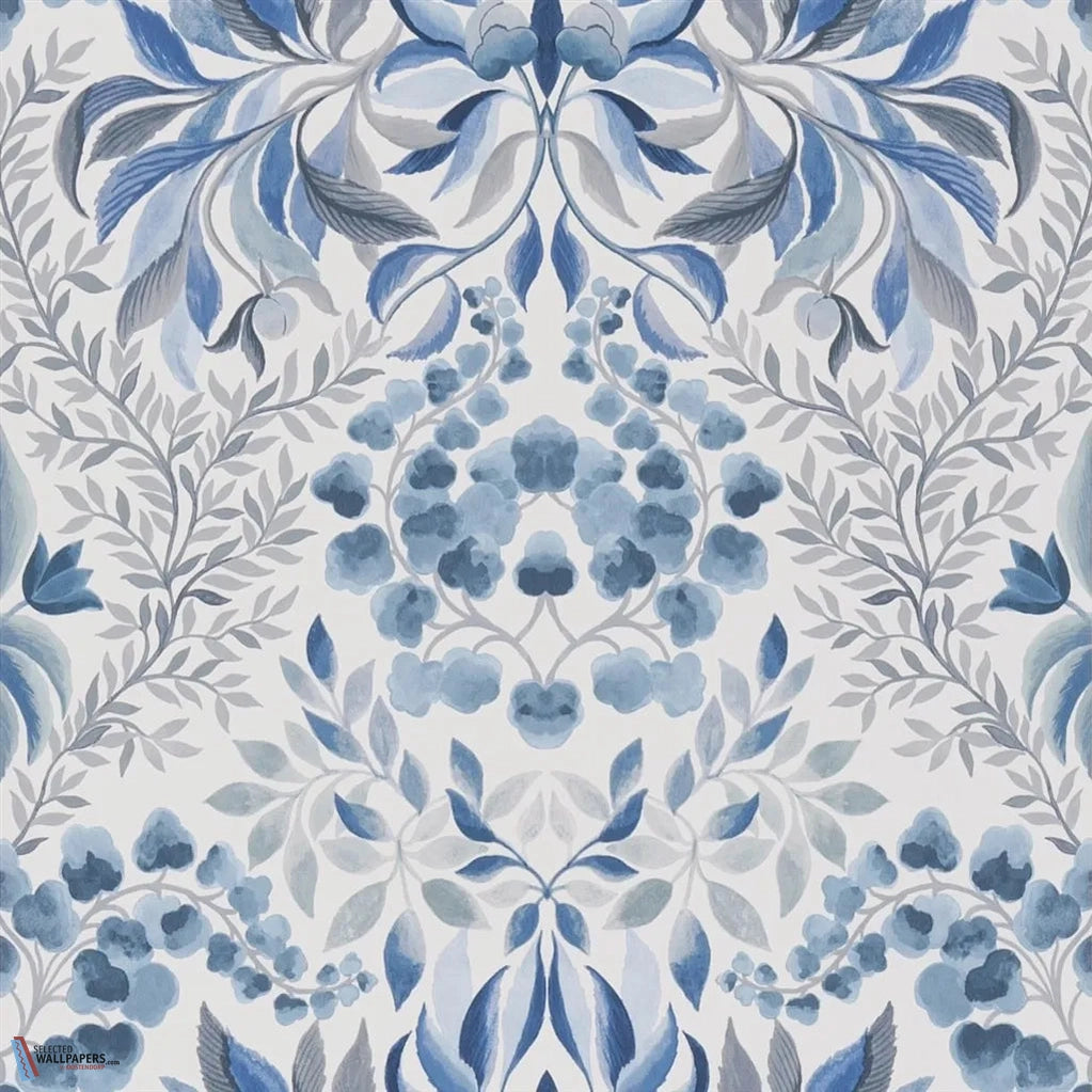 Karakusa-behang-Tapete-Designers Guild-Cobalt-Rol-PDG1157/05-Selected Wallpapers