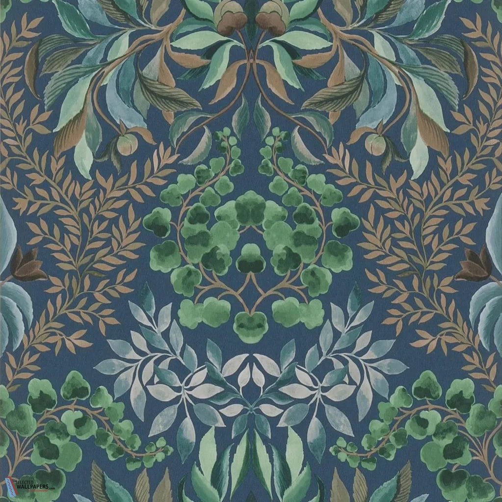 Karakusa-behang-Tapete-Designers Guild-Midnight-Rol-PDG1157/06-Selected Wallpapers