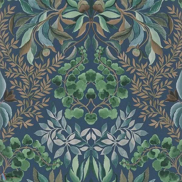 Karakusa-wallpaper-Designers Guild-Midnight-Roll-PDG1157/06-Selected Wallpapers