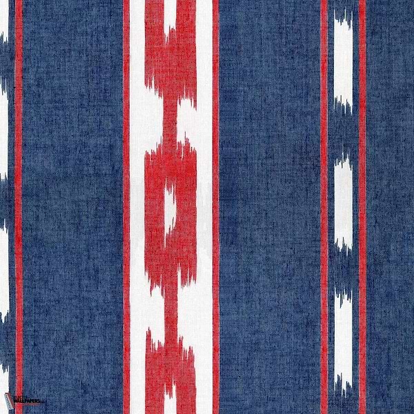 Kente behang-Coordonne-Blue-Non Woven-Rol-Selected Wallpapers-Interiors