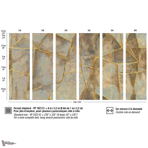 Kintsugi Eclat wallpaper-Elitis-Selected-Wallpapers-Interiors