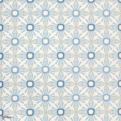 Kona behang-Thibaut-Blue and beige-Rol-Selected Wallpapers-Interiors
