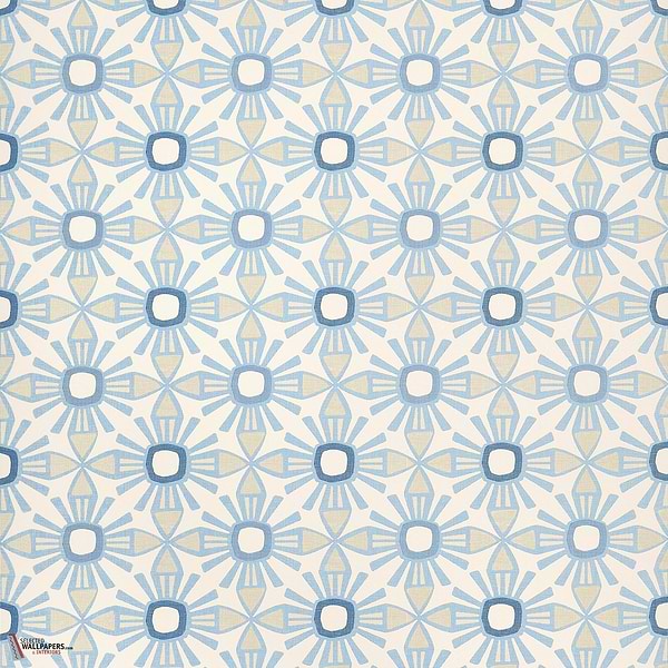 Kona behang-Thibaut-Blue and beige-Rol-Selected Wallpapers-Interiors