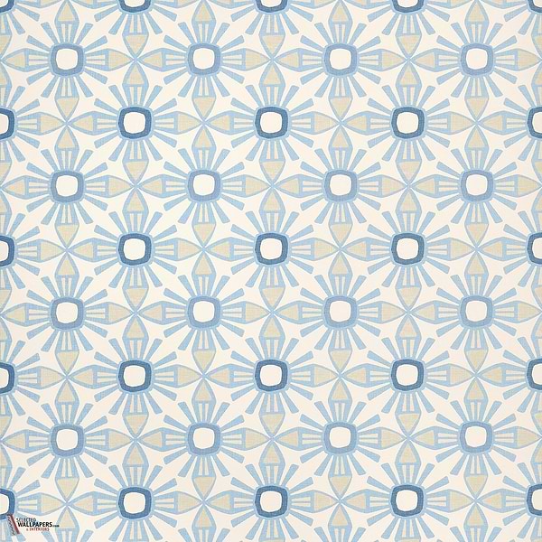 Kona behang-Thibaut-Blue and beige-Rol-Selected Wallpapers-Interiors