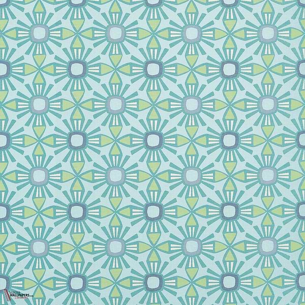 Kona behang-Thibaut-Turquoise-Rol-Selected Wallpapers-Interiors