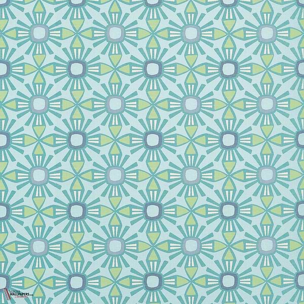 Kona behang-Thibaut-Turquoise-Rol-Selected Wallpapers-Interiors