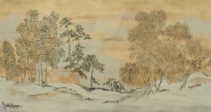 Koraku behang-Casamance-wallpaper-tapete-Sauge/Dore-Set-Selected-Wallpapers-Interiors