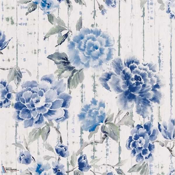 Kyoto Flower-behang-Tapete-Designers Guild-Cobalt-Rol-PDG1158/05-Selected Wallpapers