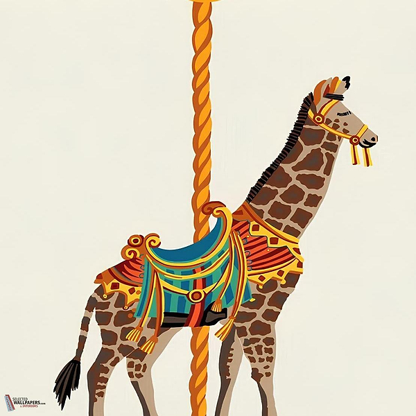La Girafe du Carrousel behang-Pierre Frey-Multicolore-Rol-Selected Wallpapers-Interiors