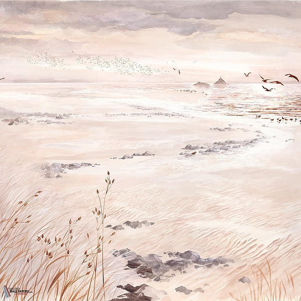 La baie du Mont behang-Les Dominotiers-01-Non Woven 70 cm-M2-Selected Wallpapers-Interiors