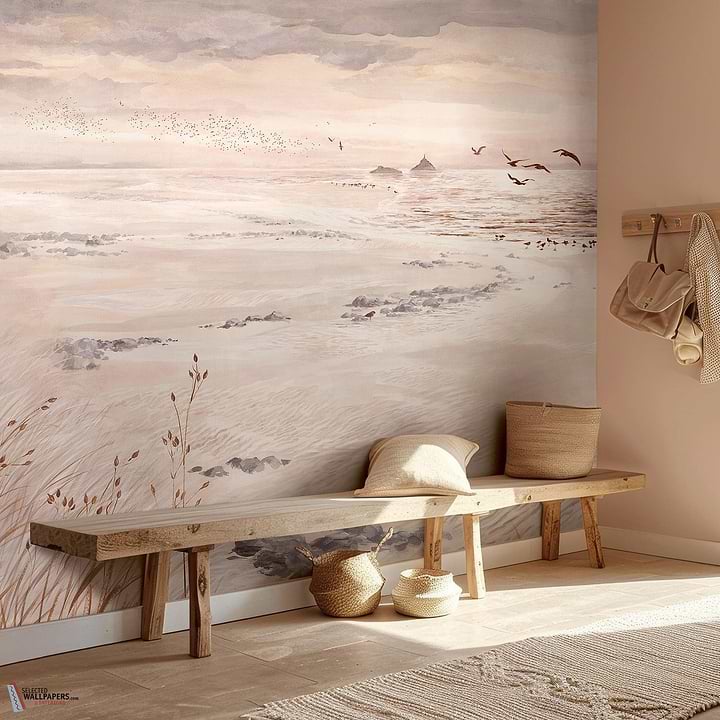 La baie du Mont behang-Les Dominotiers-Selected Wallpapers-Interiors