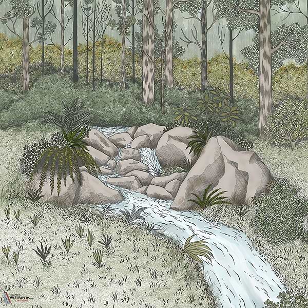 La biche aux bois behang-Les Dominotiers-Selected Wallpapers-Interiors