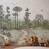 La biche aux bois behang-Les Dominotiers-Selected Wallpapers-Interiors