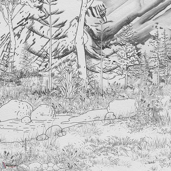 La vallée des Bleuets behang-Les Dominotiers-Selected Wallpapers-Interiors