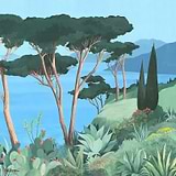 Lago in Fiore behang-Les Dominotiers-Selected Wallpapers-Interiors